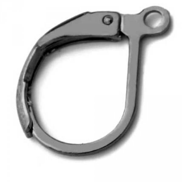 Support Boucle d'oreille Dormeuse Inoxydable N&deg;02 Noir