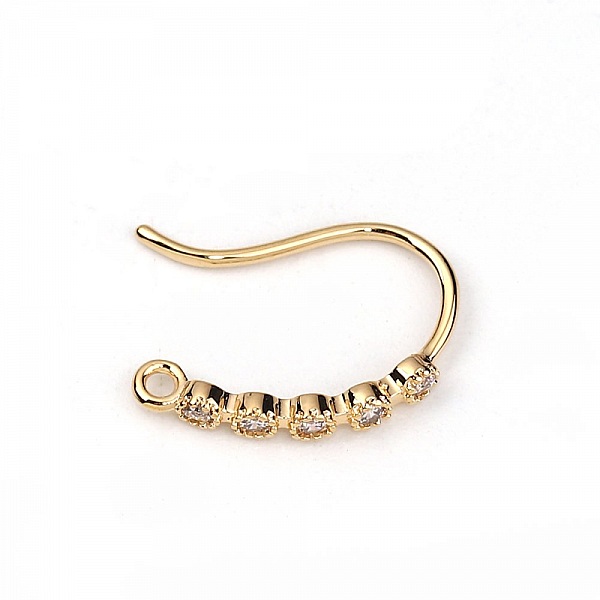 Portapendientes N&deg;29 Gancho chapado en oro y strass