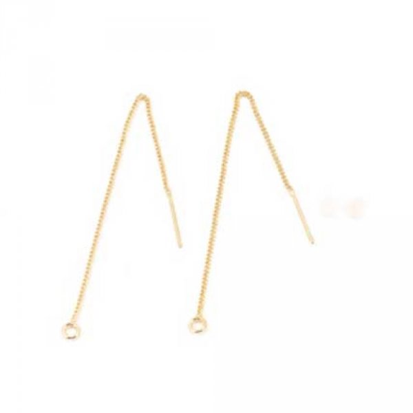 Portapendientes N&deg;27-02 Cadena chapada en oro de 18 quilates