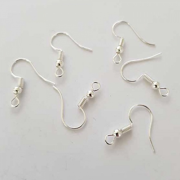 Support boucle d'oreille N&deg;15 Hame&ccedil;on argent x 5 paires.