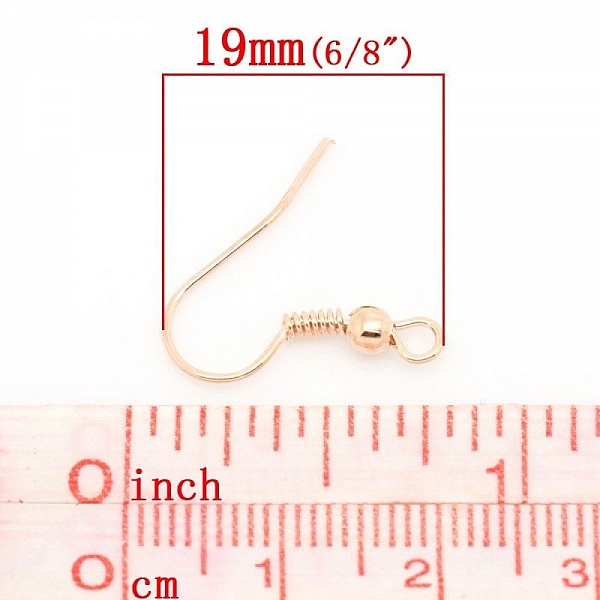 Portapendientes N&deg;15 Gancho chapado en oro x 5 pares.