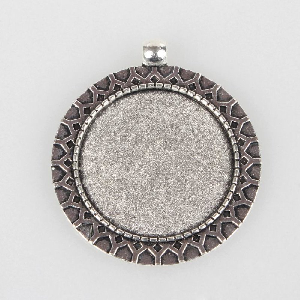 Support cabochon de 30 mm argent, pendentif cabochon 51AS