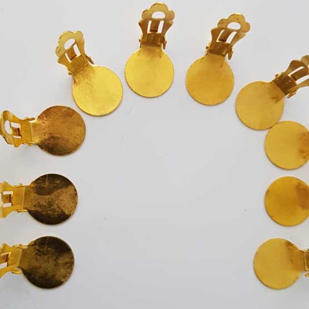 Portapendientes Clips Bandeja N°01 2nd Choice x 10 Pares Oro