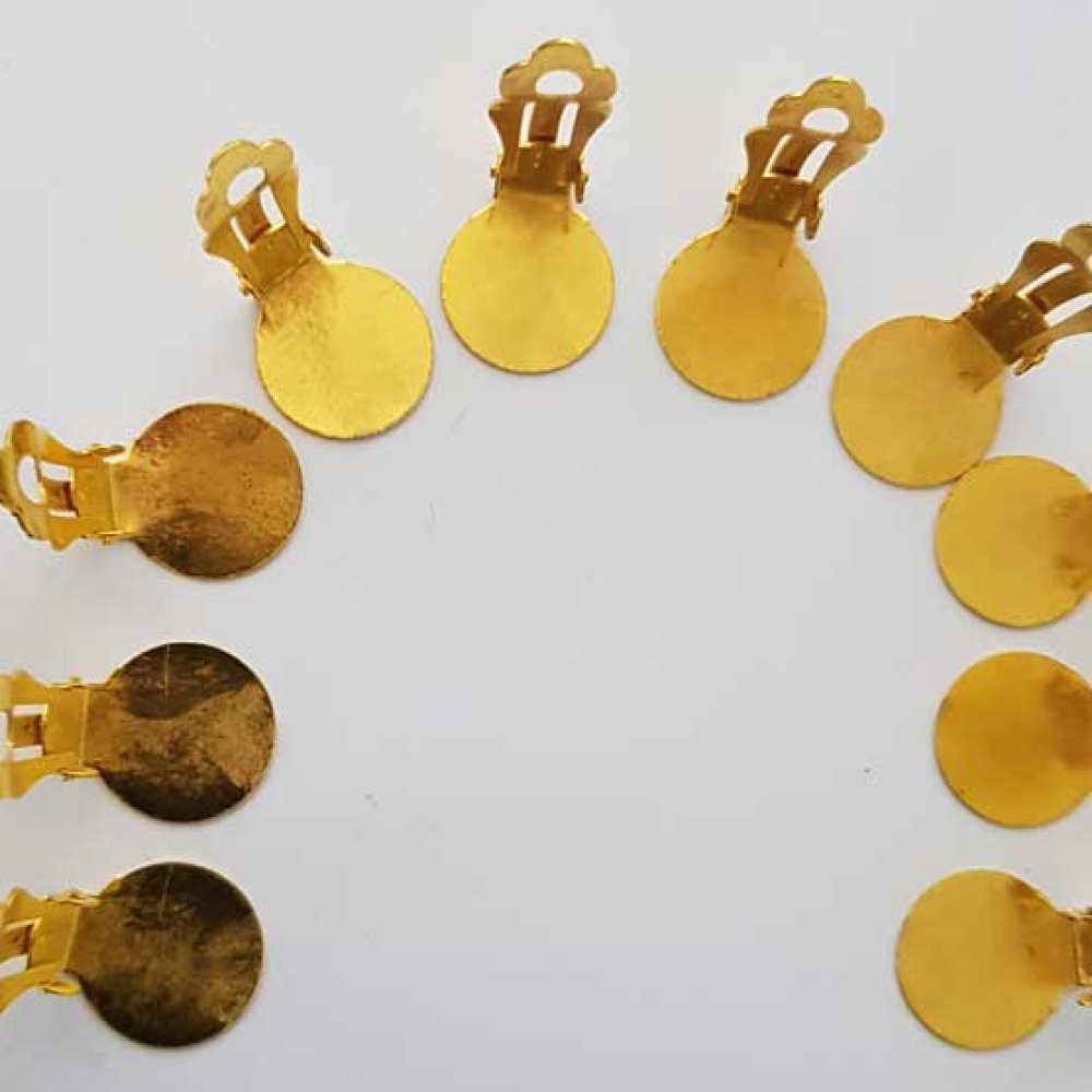 Portapendientes Clips Bandeja N°01 2nd Choice x 10 Pares Oro