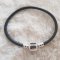 Pulsera Clip Europea Liso 01 DE 15 A 23 CM Negro