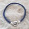 Pulsera Clip Europea Liso 01 DE 15 A 23 CM Azul