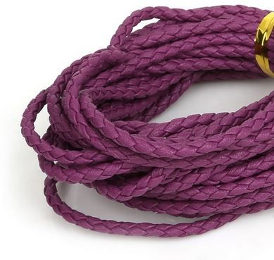 Pulsera de clip trenzada europea Liso 01 DE 15 A 23 CM Violeta