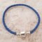 Pulsera de clip trenzada europea Plain 02 DE 15 A 23 CM Azul