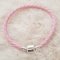 Pulsera de clip trenzada europea 01 DE 15 A 23 CM Rosa