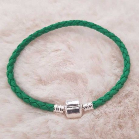 Pulsera Clip Europea Liso 01 DE 15 A 23 CM Verde