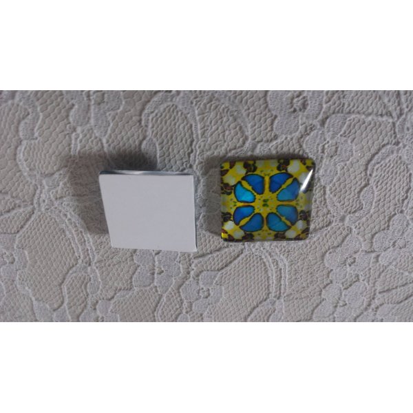 cabuj&oacute;n de cristal cuadrado 25mm 026 