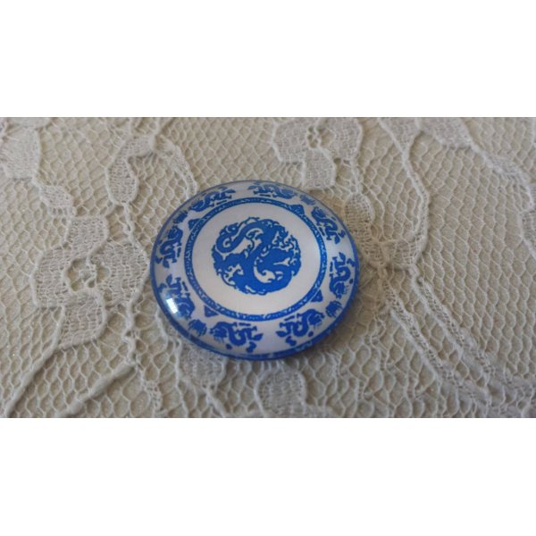 cabuj&oacute;n de cristal redondo 25mm flor 039 