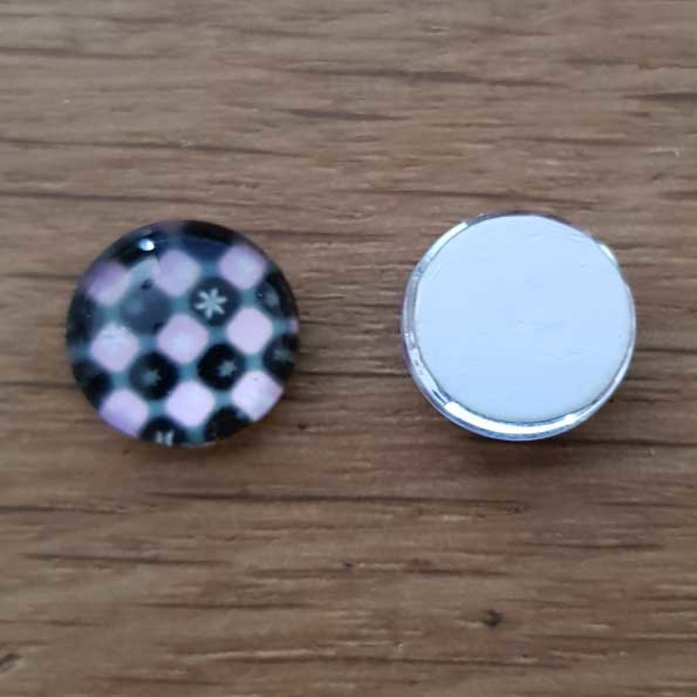 cabochon rond en verre 10mm divers 003