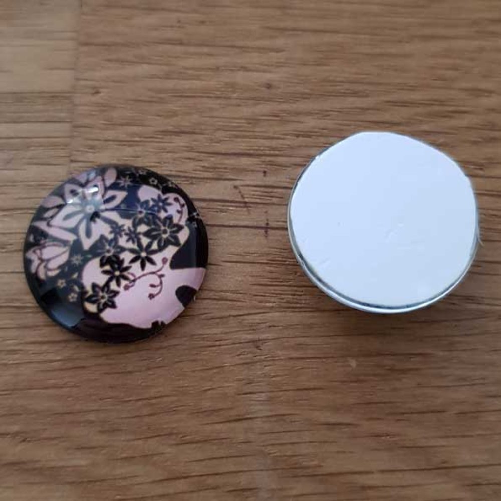 cabochon rond en verre 20mm divers 009