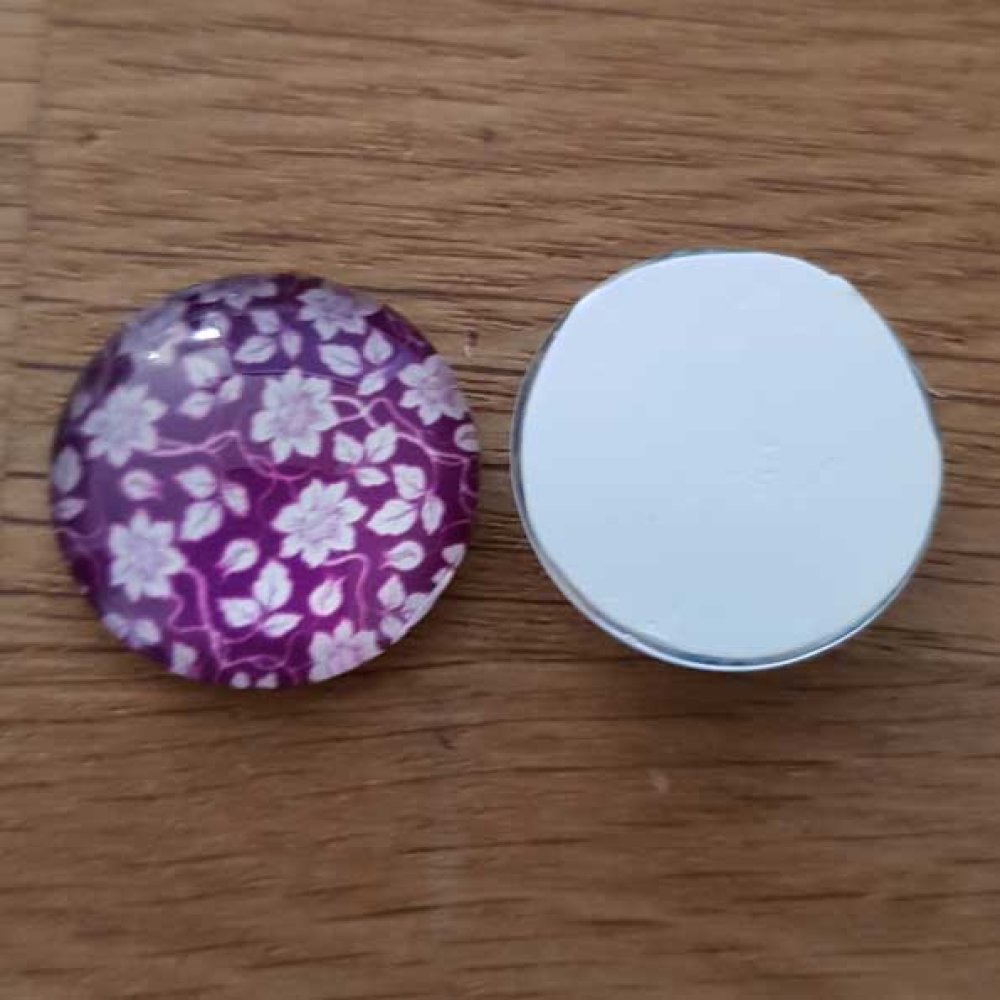 cabochon rond en verre 20mm divers 019