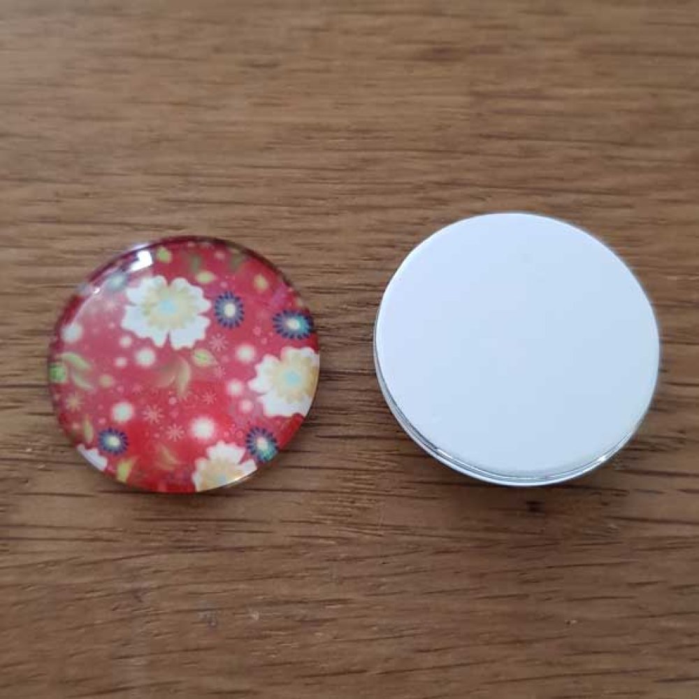 cabochon rond en verre 25mm divers 008