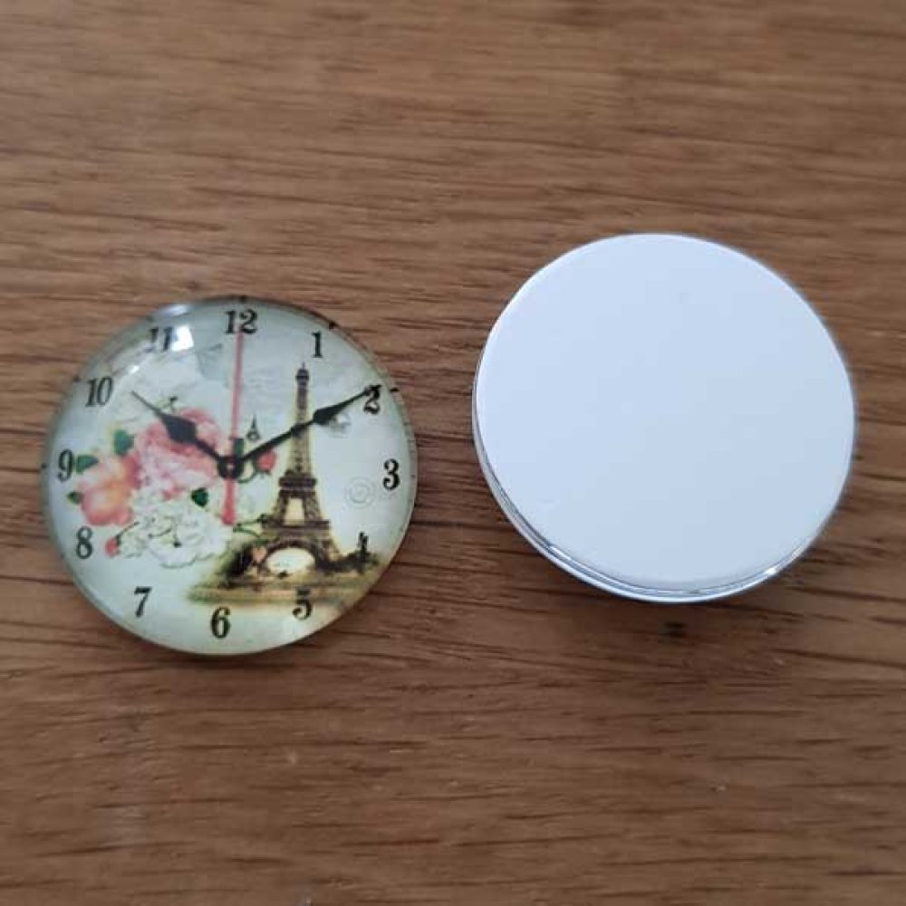 cabochon rond en verre 25mm divers 013