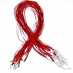 Collar con cinta de organza N°02 y cordón encerado