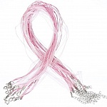 Collar con cinta de organza N°03 y cordón encerado