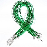 Collar con cinta de organza N°09 y cordón encerado