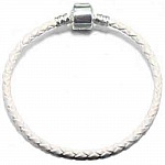 Pulsera trenzada europea Clip Uni 02 DE 15 A 23 CM Blanco