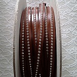 Bruno 10 mm cuero Swarovski strass por 20 cm