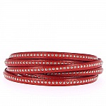 Bola de cuero caqui 06 mm con cadena de bolas sin níquel por 20 cm