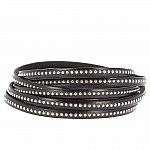 Bola de cuero negro 06 mm con cadena de bolas sin níquel por 20 cm