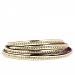 Bola de espejo dorada de cuero de 06 mm con cadena de bolas sin níquel por 20 cm