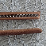 Regaliz Natural Cuero 10 mm con Cadena de Plata por 20 cm