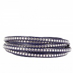 Cuero Cobalto Oscuro 06 mm Swarovski Strass por 20 cm