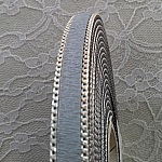 Piel de becerro gris plana 10 mm por 20 cm piel y cadena