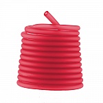 Cordón hueco de PVC de 1 metro 6,5 mm Rojo claro
