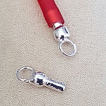 Cierre de plata para cordón hueco de pvc 5 mm