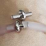 Cierre plateado para cordón hueco de pvc 6,5 mm