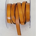 10mm Plana Piel de Becerro Naranja Oscuro Lisa por 20cm