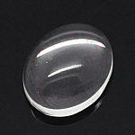Cabochon Oval 08 x 10 mm en vidrio transparente N°15 por 2 piezas