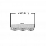 20 Cierres 25 x 8 mm Plata