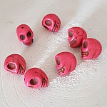 Lote 11 Calaveras Howlita Tintada 18 mm