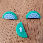 Botón de fantasía sandía patrón para los niños N º 01 azul claro