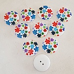 Pomo madera flores 30 mm N°08 x 10 piezas