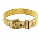 Pulsera Acero Inoxidable 10 mm Oro