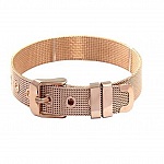 Pulsera Acero Inoxidable 10 mm Oro Rosado