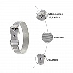 Pulsera de acero inoxidable 10 mm Negro