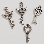 Charm de llave N°34 Plata lote de 4 piezas