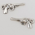 Charm pistola revólver N°01 Plata x 20 piezas
