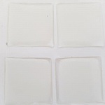 4 cabujones autoadhesivos de resina 25 x 25 mm Transparente