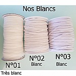 Máscara plana elástica 5 mm Blanco N°03 X 4,50 metros