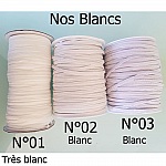 Máscara plana elástica 5 mm Blanco N°03 a 10 cm