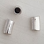 Cuenta tubular de plata N°01